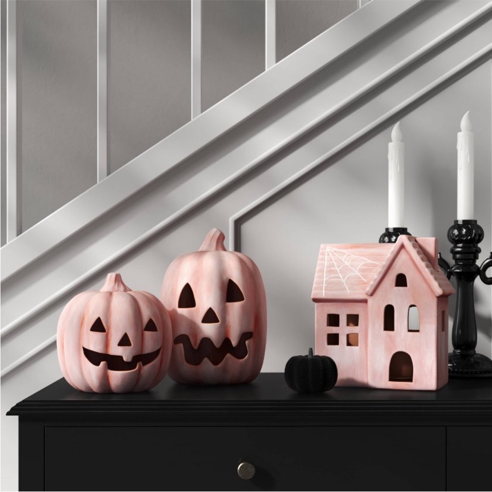 Hyde & EEK Terracotta Haunted House Halloween Novelty Decor - Light Pink - Picture 2 of 3